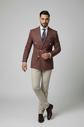 Rust & Beige Combination Suit